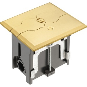 Arlington FLBAF101MB Brass Floor Box - Flip