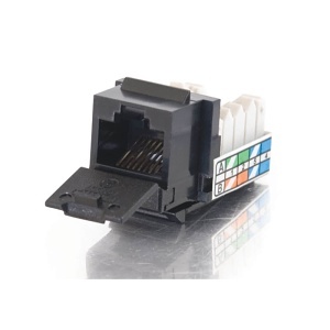 C2G CG35203 90° CAT5e RJ45 UTP Keystone Jack, Black