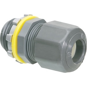 Arlington 50LPCGBAG Low-Profile Strain Relief Cord Connector, Non-Metallic, Gray