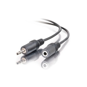 C2G CG40408 3.5mm M/F Stereo Audio Extension Cable, 12'
