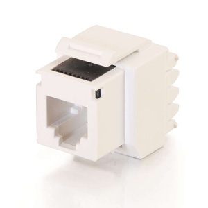 C2G CG-03801 CAT3 RJ11/RJ12 Keystone Jack, White
