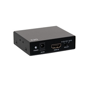 C2G C2G41003 4K 60 Hz HDMI Audio Extractor with TOSLINK, SPDIF and 3.5mm, Black