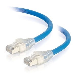 C2G CG43177 Cable with Discontinuous Shielding, Plenum CMP-Rated, 25', Blue