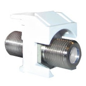 Pass & Seymour ACNRFCW1 Recessed F-Connector Keystone Insert, White