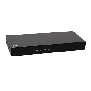 C2G C2G30020 HDMI HDBaseT 3.5mm, USB-A and RS232 over Cat Audio De-Embedding Extender Box Receiver, 4K 60Hz,Black