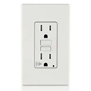 Leviton GFTA1-W WH Audible Standard Trip GFCI Outlet/Receptacle 15A, 125V