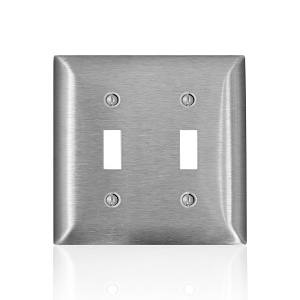 Leviton SL2 SS C-Series 430 2-GG STD 2-Tog Wall Plate