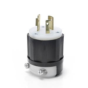 Leviton 2341 Connectors, EB Plug Lock 2PO3WI NEMA L8-20P, 20A 480V
