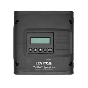 Leviton 71D12 Embedded Branch Circuit Monitor, 12 Input Energy Meter, LCD Display, NEMA 1 Enclosure