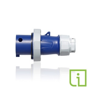 Leviton 430P9WLEVPI 30A Pin/Sleeve Plug with Indicator, Blue
