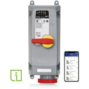 Leviton 460MI7WLEV LEV Series Mechanical Interlock with Inform Local/Remote Monitoring, 3-Phase, 3P, 4W, 60A, 480V, Red