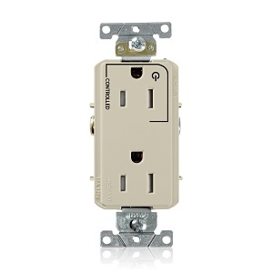 Leviton TDR15-S1I IV TR Receptacle with 1-Plug Control 15A 125V