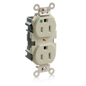 Leviton M8200-SGI IV Receptacle Duplex High Grade Triple 15A 125V
