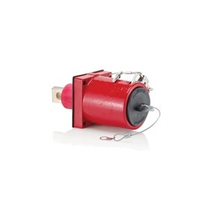 Leviton 49FR1-XR 49 Series Female Receptacle, 313-777 MCM, Single Hole Bus Bar, Angled Clevis Pin, Red