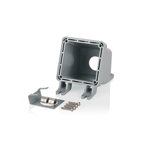 Leviton BX230LEV LEV Series Non-Metallic 15° Angle Back Box for 20A and 30A Pin and Sleeve Inlets and Receptacles, Gray