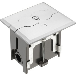 Arlington FLBAF101NL Nickel Floor Box-Flip, Faceplates and Mounting Boxes