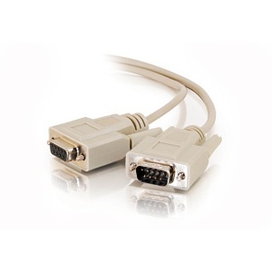 C2G CG02713 DB9 M/F Serial RS232 Extension Cable, 15' (4.6m), Beige