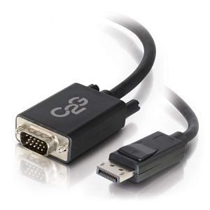 C2G CG54333 DisplayPort Male to VGA Male, Active Adapter Cable, 10', Black