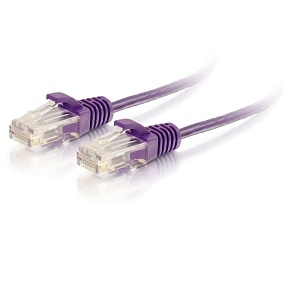 C2G CG01182 CAT6 Snagless Unshielded (UTP) Slim Ethernet Network Patch Cable, 5' (1.5m), Purple