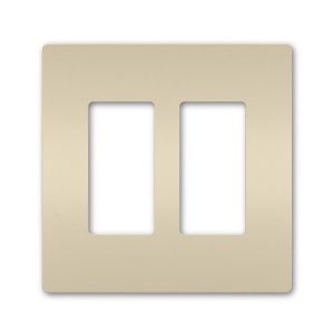 Pass & Seymour RWP262LA radiant 2-Gang Screwless Wall Plate, Light Almond