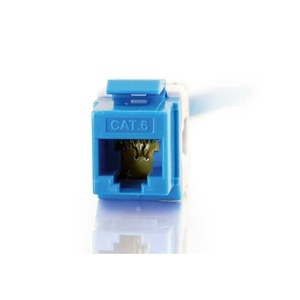 C2G CG35211 180° CAT6 RJ45 UTP Keystone Jack, Blue