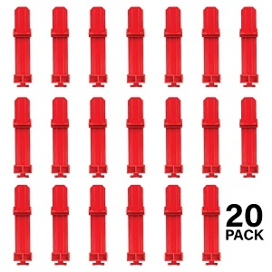 On-Q AC1051RC20 Forward Small Device Mounting Clamps, 20-Pack, Red