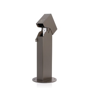 Leviton 1PH18-1Z Power Pedestal Kit, Standard Hinge, Surface Mount, 1-Gang 18" Stainless Steel, Bronze