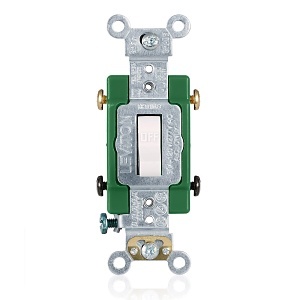 Leviton 3032-2W Toggle Switch, 30A, 120/277V