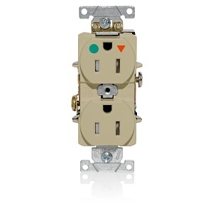 Leviton T8200-IGI Tamper-Resistant Isolated Ground Duplex Receptacle, 15A, 125V, Ivory