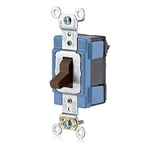 Leviton M1201 Lev-Lok Toggle Switch, Brown