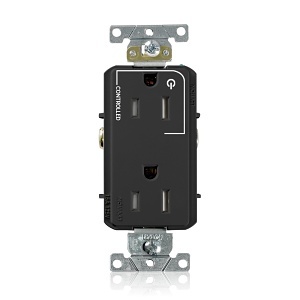 Leviton TDR15-S1E Marked "Controlled" Tamper-Resistant Duplex Receptacle