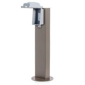 Leviton 1PS24-3Z 1-Gang 24" Power Pedestal Kit, Surface Mount, No Hinge, Stainless Steel, Bronze