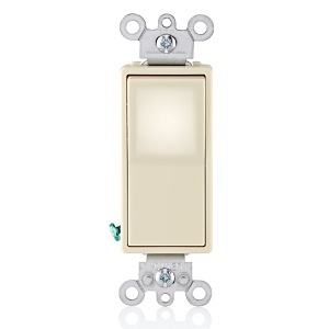 Leviton L5614-2T Decora LED Illuminated Rocker 4-Way Switch, 120/277V, Light Almond