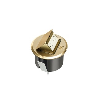 Arlington FLBT6520MB Round Trapdoor with Brass Finish