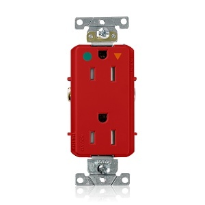 Leviton DT820-IGR Hospital Grade Tamper Resistant Decora Plus Duplex Receptacle