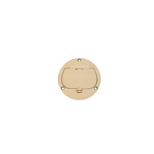 Arlington FLB3531MB Flush to Floor Cut In Box Kit with Brass Cover and 1-Flip Lid