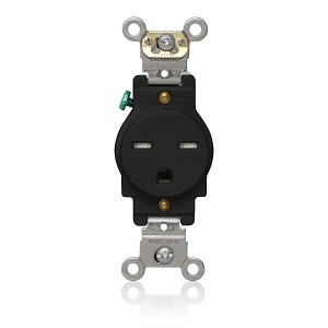 Leviton T5661-E 15A 250V TR Single Outlet, Back/Side Wire