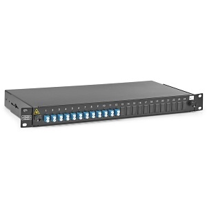 Hubbell FER24LCDSM FER Rack Mount Interconnect Enclosure, 1U, 12-LC Duplex, Blue