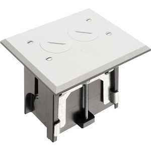 Arlington FLBA101W Adjustable Floor Box, White