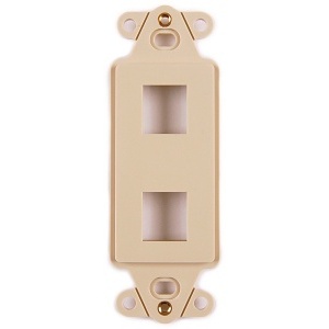 HellermannTyton FPRMF2 2-Port Decorator Mounting Frame, Ivory