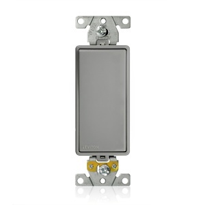 Leviton M5693-GY Lev-Lok Decora Plus Single Pole Rocker Switch, Gray