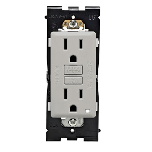 Leviton RGF15-PG RENU Tamper-Resistant Outlet / Receptacle, 15A, Pebble Gray