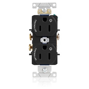 Leviton 5262-S2E Eaton Brand Duplex Receptacle Narrow Marked Industrial 15A 125V