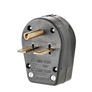 Leviton 931-E Angled Power Plug, 30A 250V / 50A 250V