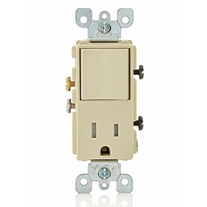 Leviton T5625-I Ivory TR Combi Rock Software/REC