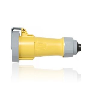 Leviton 330C4WLEVA 30A Pin and Sleeve Connector, Yellow