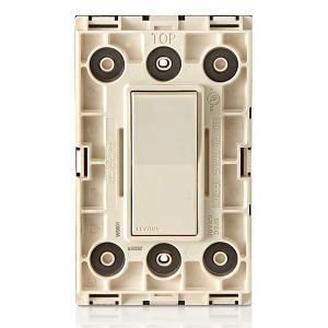 Leviton W5601-2T WR Decora Weather-Resistant Single-Pole Switch, 15A, 120/277V, Light Almond