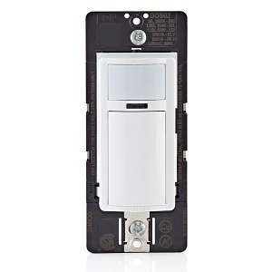 Leviton DOS02-LW Single Pole Decora Occupancy Motion Sensor Light Switch, Auto-On / Manual-On, 2A, Residential Grade, White