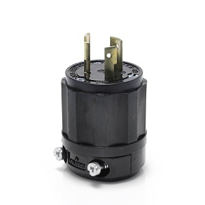 Leviton 2311-B Locking Plug, NEMA L5-20P, Black