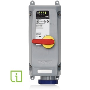 Leviton 460MI9WLEV LEV Series Mechanical Interlock with Inform Technology, 3-Phase, 3P, 4W, 60A, 240V, Blue